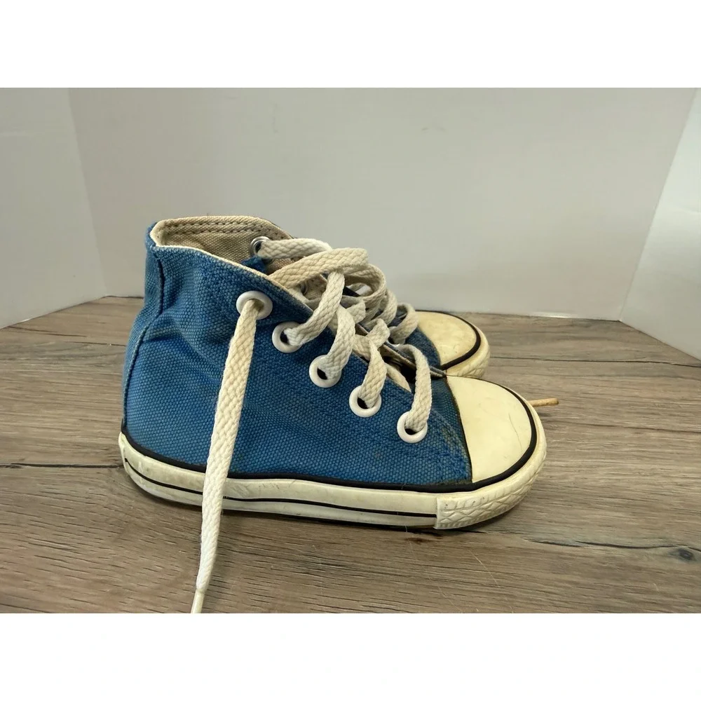 Converse Chuck Taylor Size 6 All Star High Top Blue Canvas Kids Sneakers 87121